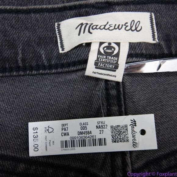 NEW Madewell Perfect Vintage Jean in Cosner Wash: Knee-Rip Edition, 27 - Picture 12 of 16